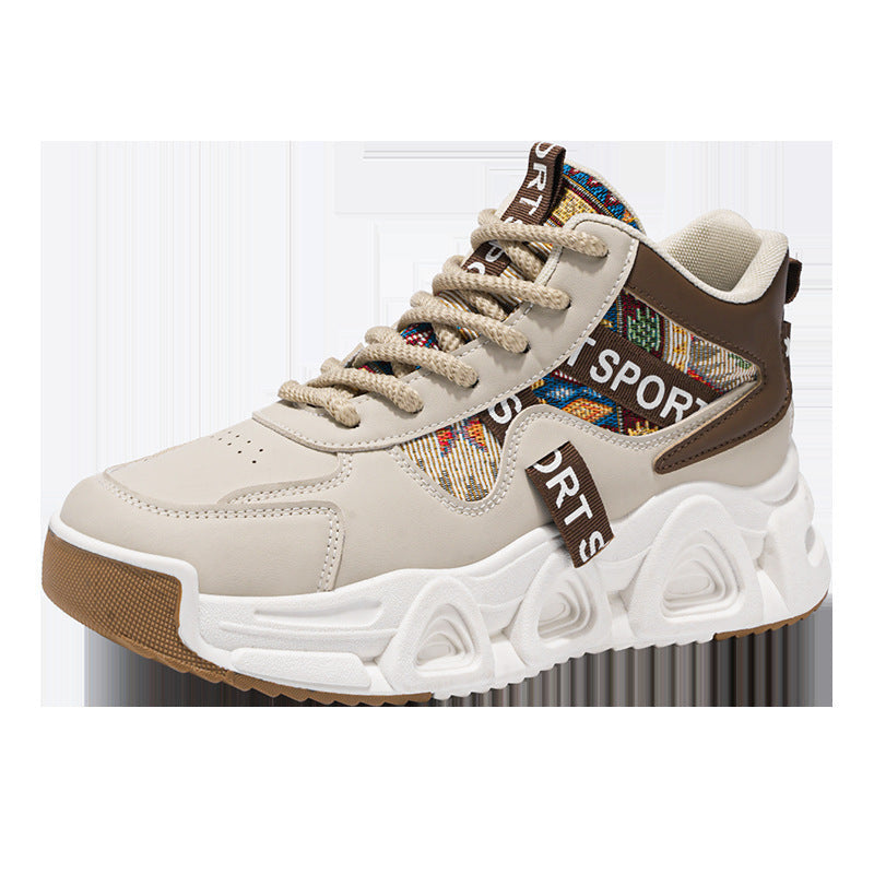 Damen Sportliche High-Top Sneakers mit buntem Design Drune