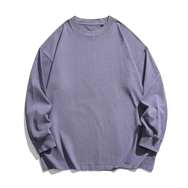 Unisex Weites Oversize-Langarmshirt im Heavyweight-Slouch-Stil mit Drop-Shoulder Drune