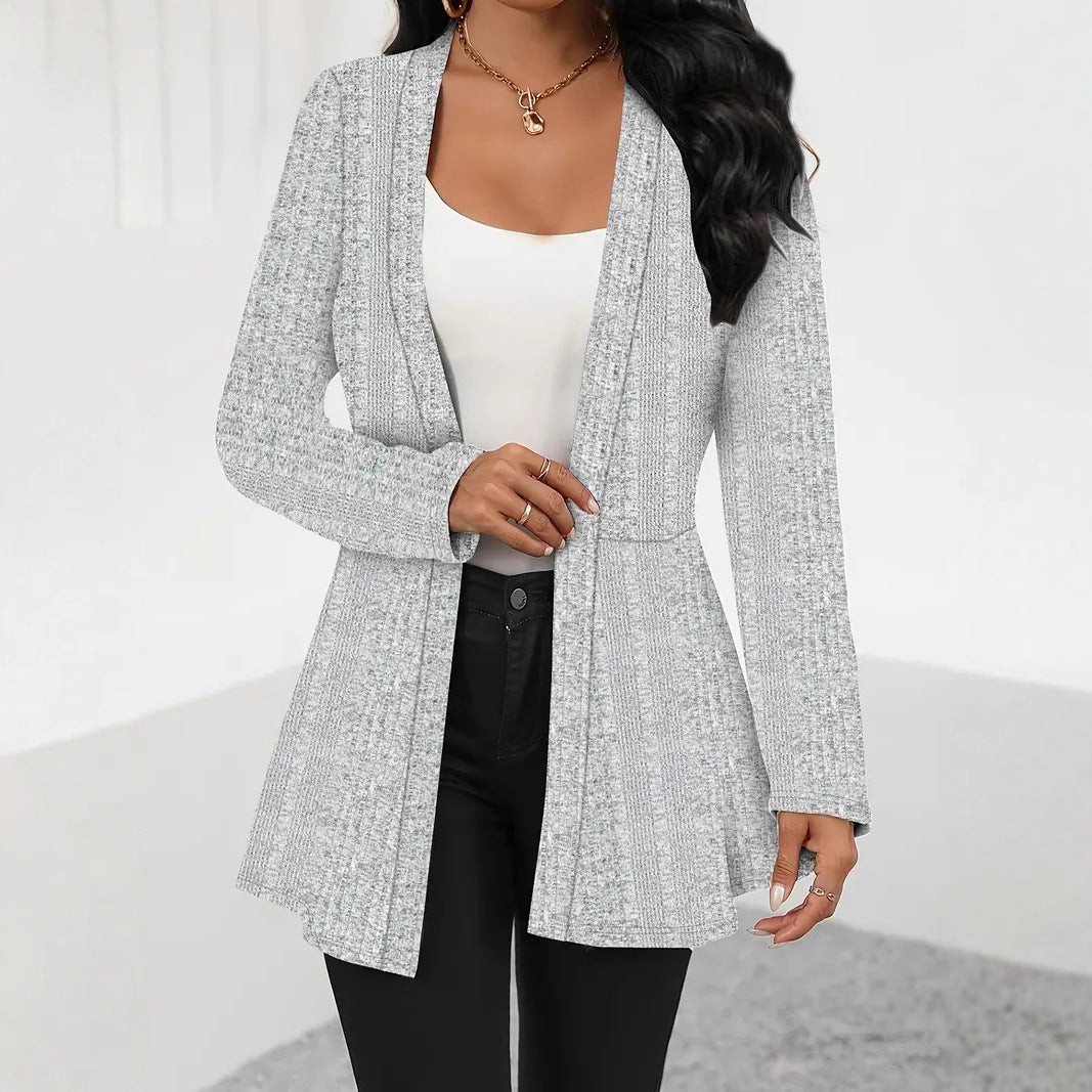Damen Moderne Strickjacke mit asymmetrischem Schnitt und eleganten Details Drune