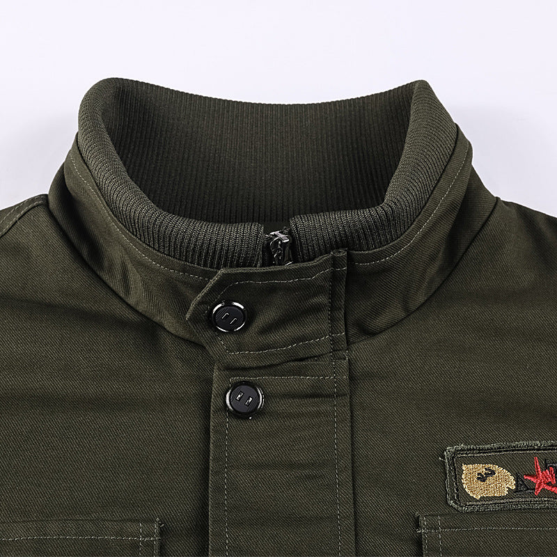 Herren nan robuste Fieldjacke mit Mehrfachtaschen, gesteppter Innenleiste und Rippbündchen Drune