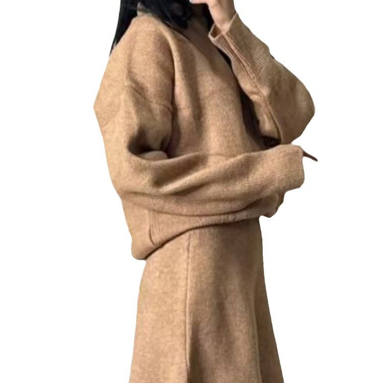 Damen Strickkleid mit voluminösen Ärmeln und lässigem Schnitt Drune