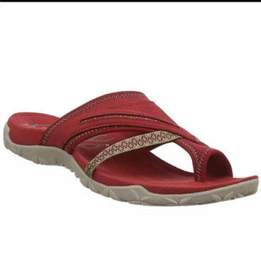 Damen Zehentrenner Sandalen mit anatomischer Fußbettung und rutschfester Sohle Drune