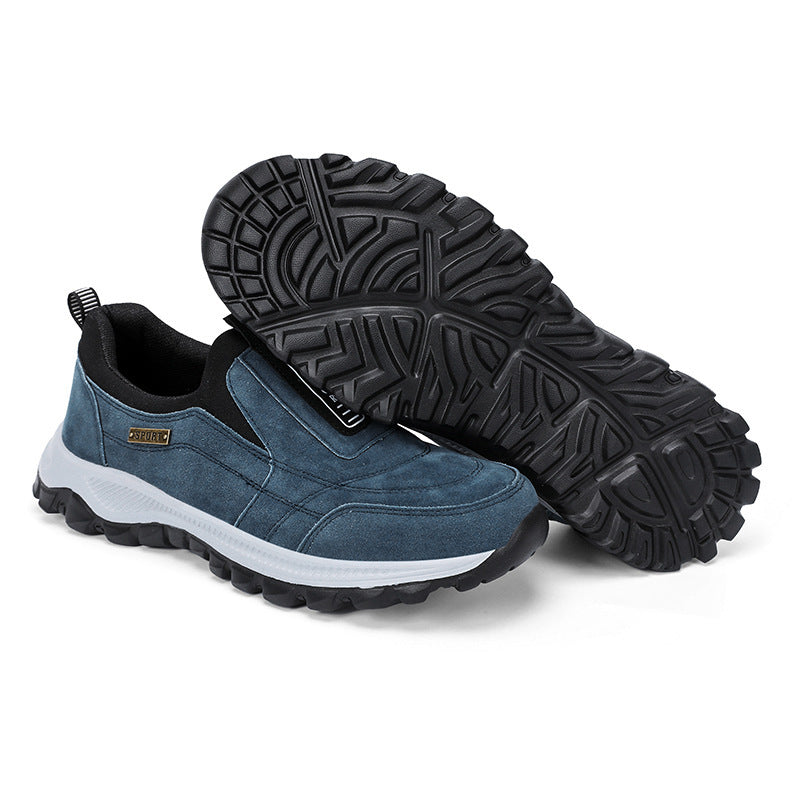 Herren  slip-on Freizeitsneaker mit Wildlederoptik, elastischem Einstieg und griffiger Profilsohle Drune