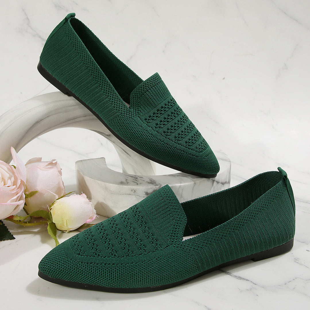 Damen Slipper mit atmungsaktivem Strickmaterial Drune