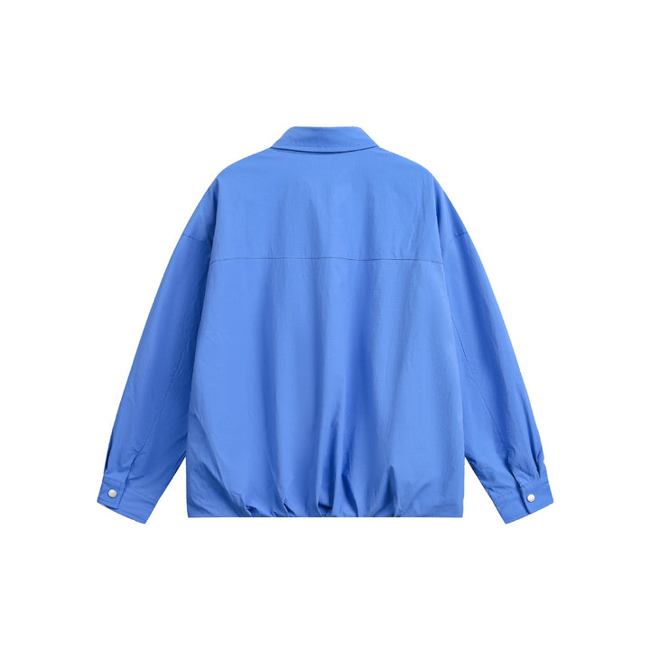 Herren Oversize Coachjacke mit Druckknopf‑Verschluss und geradem Saum Drune