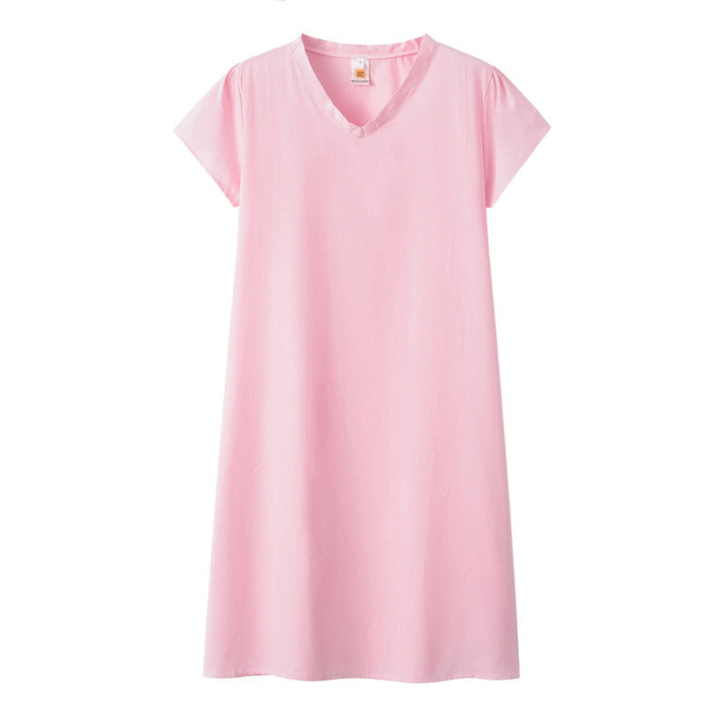 Damen Leinen-Midikleid Kastiges Oberteil