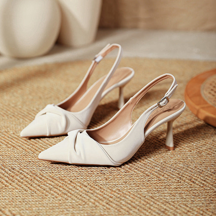 Damen Slingback-Pumps mit eleganter Drapierung Drune