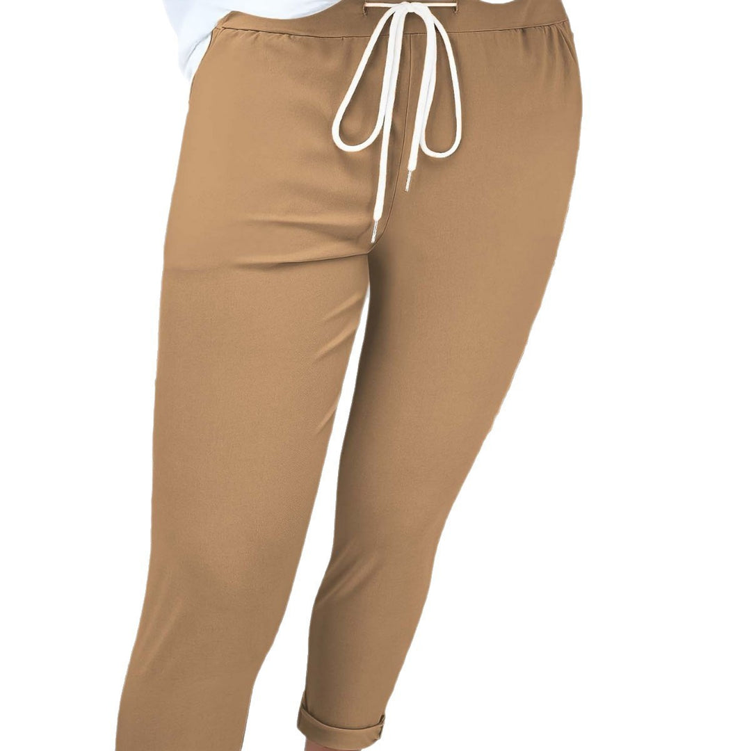 Damen Slim-Fit Jogginghose mit Tunnelzug und Umschlagbündchen Drune