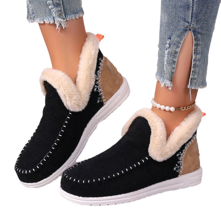 Damen Gefütterte Filz-Mules mit Teddyfutter und ergonomischer Gummisohle Drune