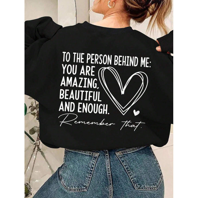 Damen Sweatshirt mit inspirierendem Motiv und lässiger Passform Drune