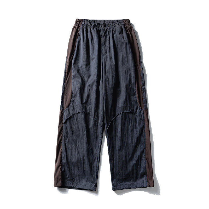 Herren Weite technische Nylon-Cargohose mit elastischem Bund und Paneel-Details Drune