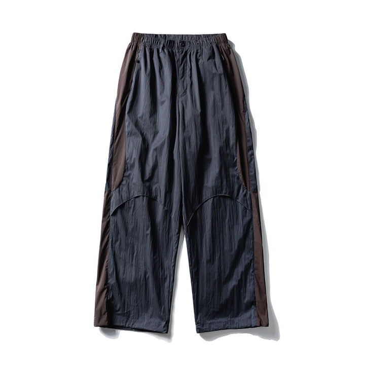 Herren Weite technische Nylon-Cargohose mit elastischem Bund und Paneel-Details Drune
