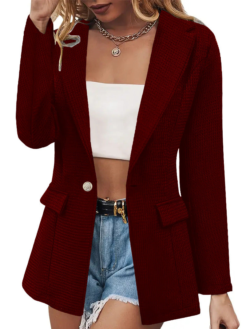 Damen Klassiker Eleganter Blazer Drune