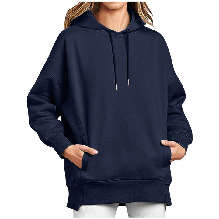 Damen Oversized Kapuzenpullover mit Taschen und Kängurustil Drune