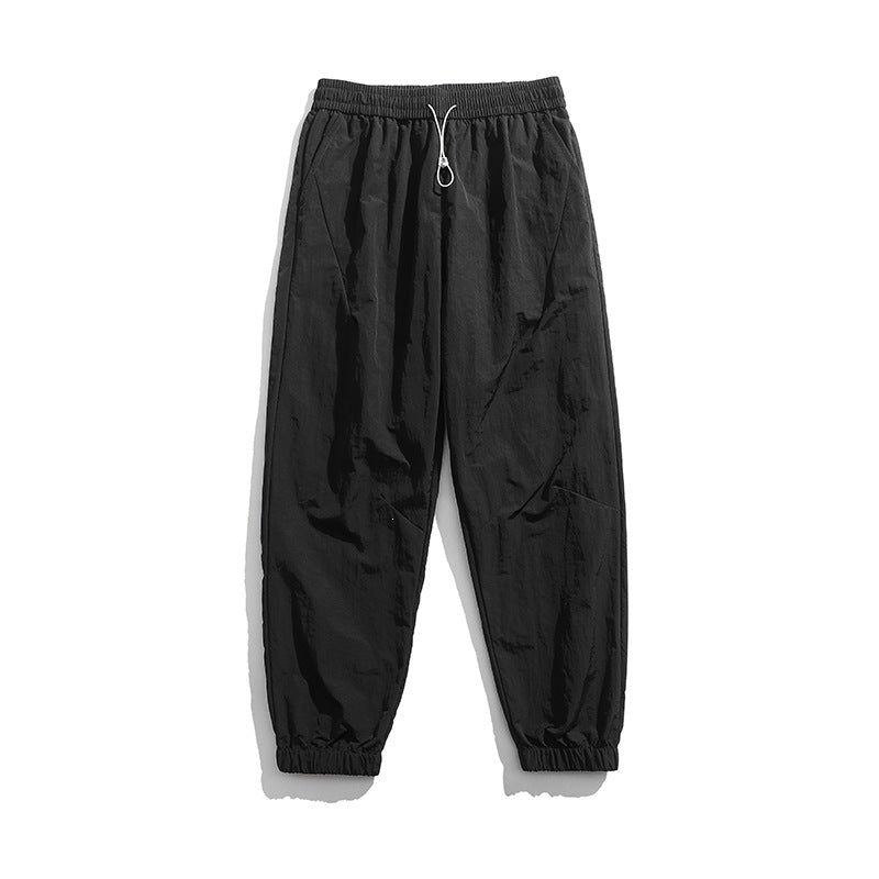 Herren Leichte Nylon-Jogginghose mit elastischem Bund, Kordelzug & gerippten Bündchen Drune