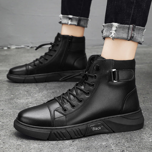 Damen hohe Sneaker Boots mit gepolsterter Innensohle und rutschfester Sohle Drune