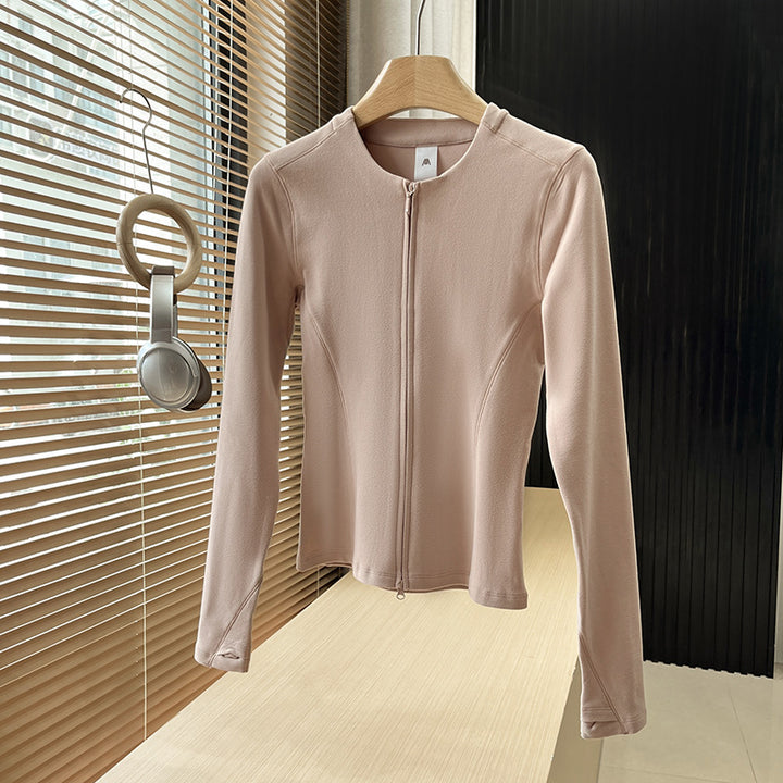 Damen sportliche Langarmjacke mit leichtem, atmungsaktivem Material Drune