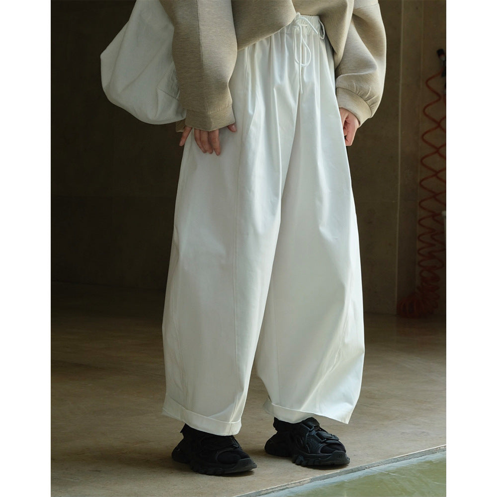 Damen Weite High‑Waist Tunnelzughose im Culotte‑/Balloon‑Schnitt Drune