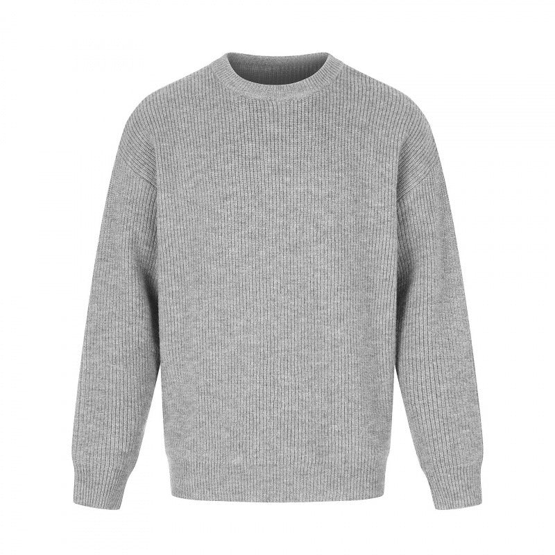 Unisex Weicher Oversize-Ribstrickpullover mit Relaxed-Schnitt und tonaler Struktur Drune