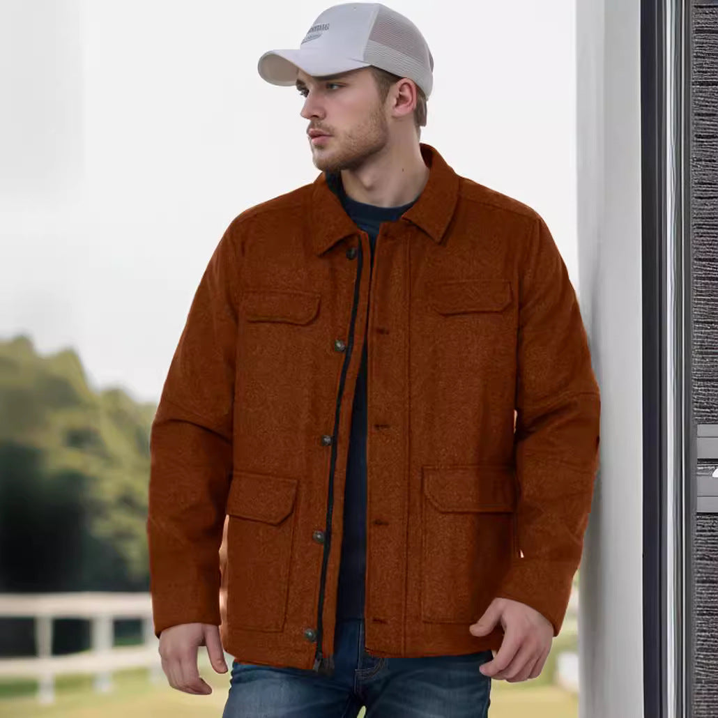 Herren modische Jacke mit praktischen Taschen Drune