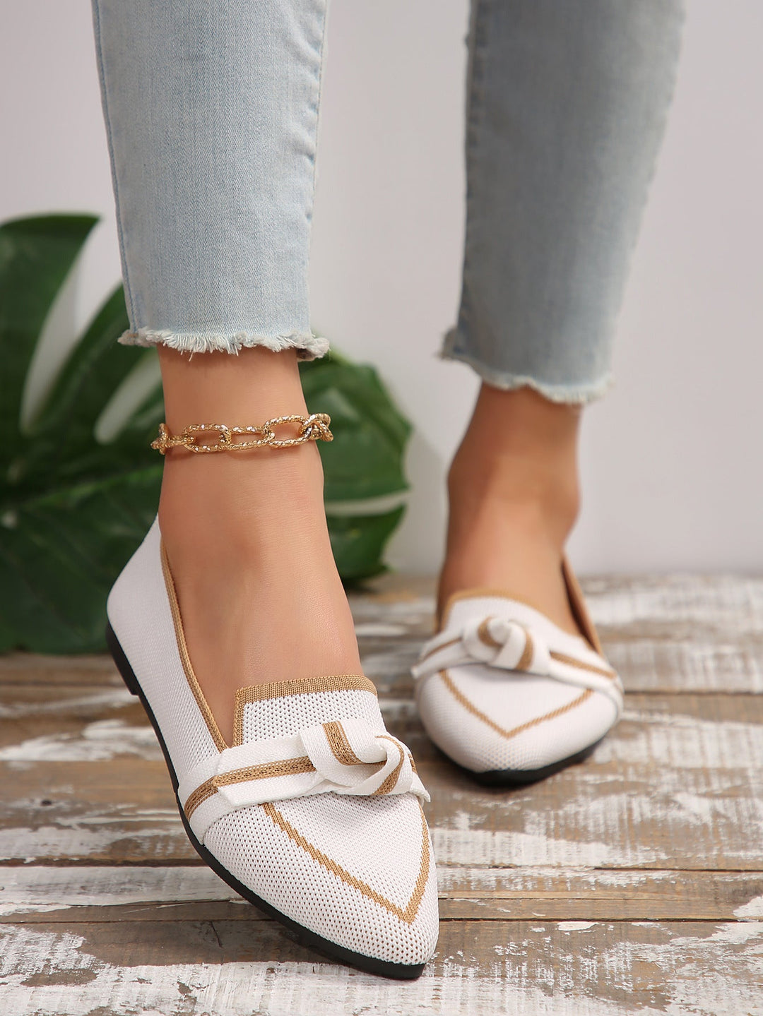 Damen Spangenballerinas mit Knötchen-Details und atmungsaktivem Obermaterial Drune