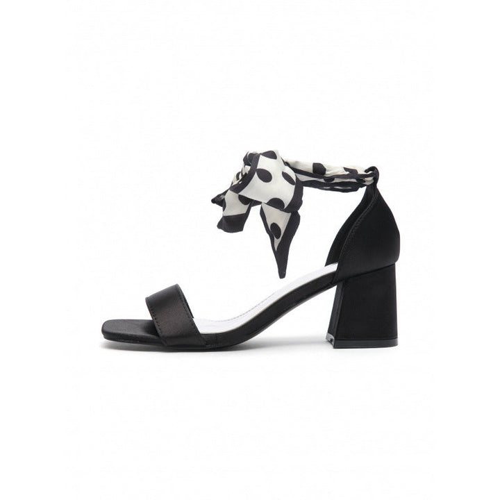 Damen elegante Sandalen mit modischer Schleifenverzierung und komfortablem Blockabsatz Drune