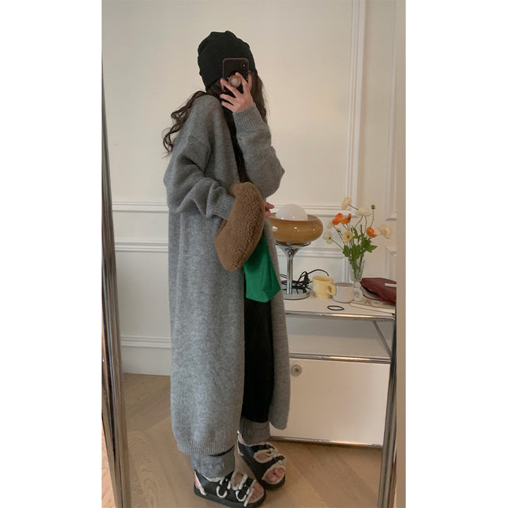 Damen Langer Strickcardigan Drune