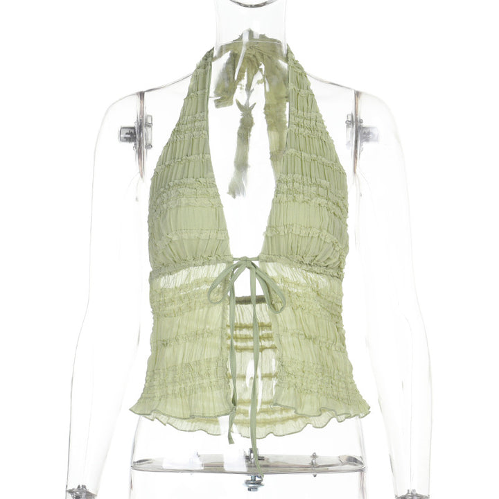 Damen Haltertop mit verspieltem Rüschendesign Drune