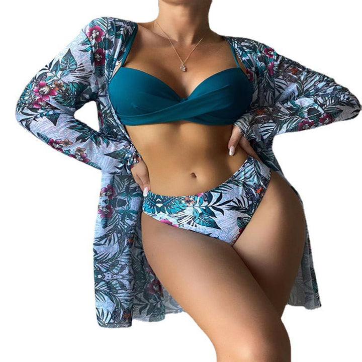 Damen Strandkimono mit floralem Muster Drune