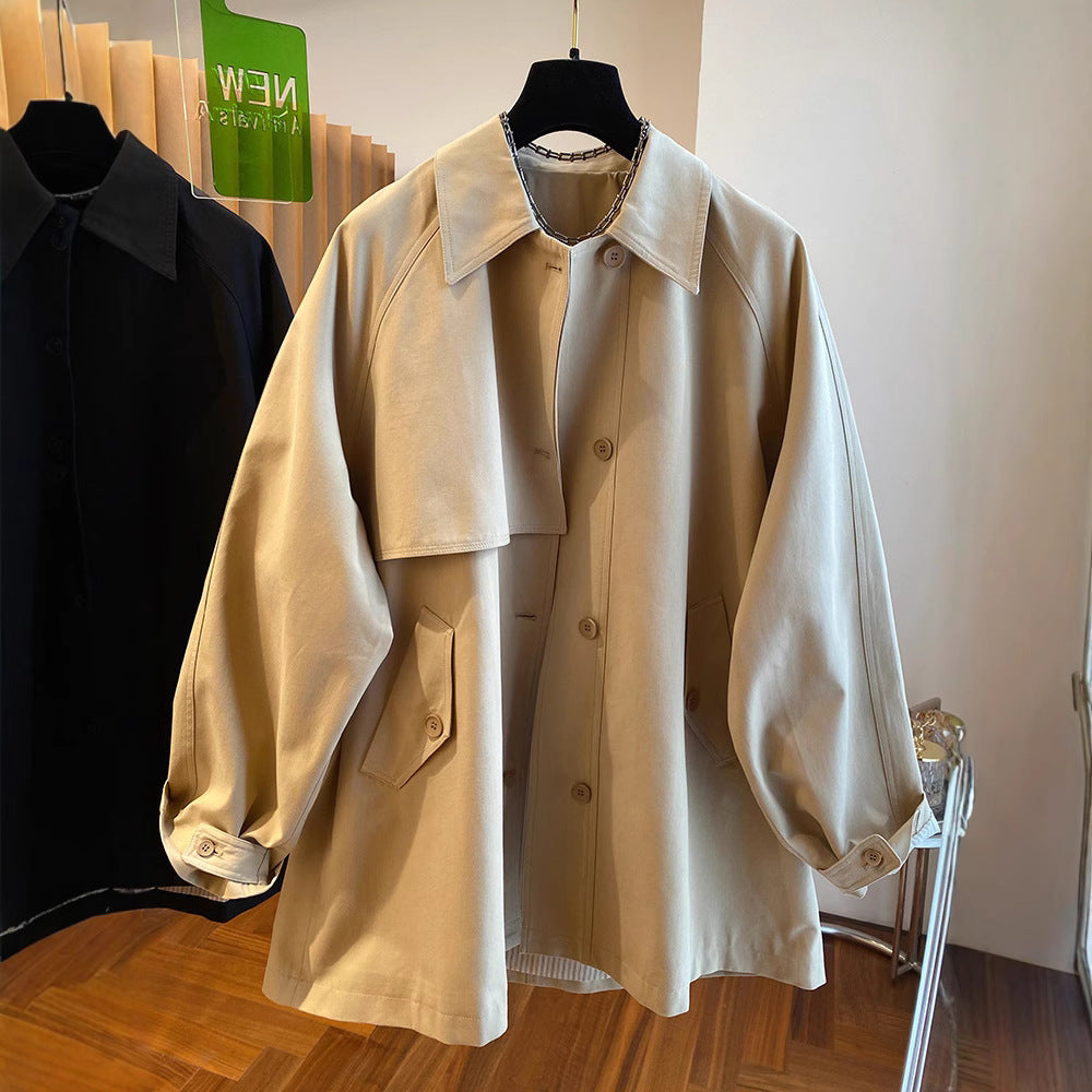 Damen Modische Übergangsjacke mit weitem Schnitt Drune