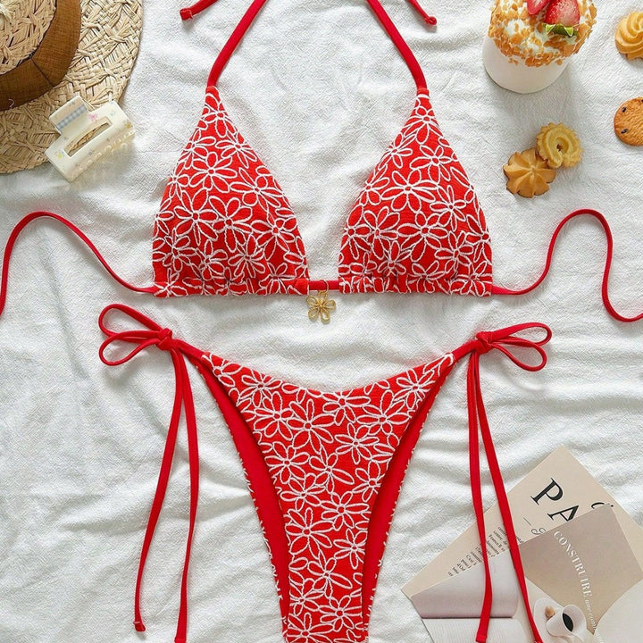 Damen Bikinitop und Spitzen-Bikiniunterteil Drune