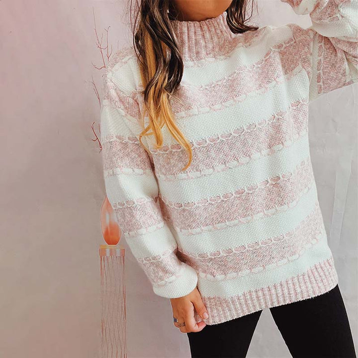 Drune | Weiche Strickjacke mit Strukturierten Streifen Acryl Komfortabel und Warm