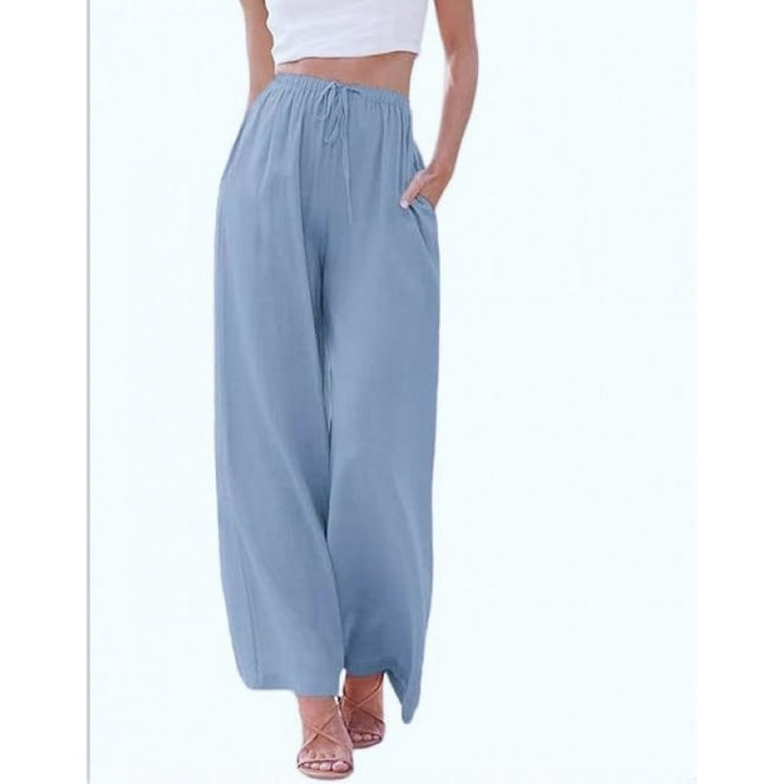 Damen Weite Palazzo-Hose mit elastischem Bund und seitlichen Taschen Drune