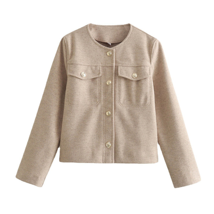 Damen moderne Jacke aus weichen Materialien mit strukturiertem Design Drune