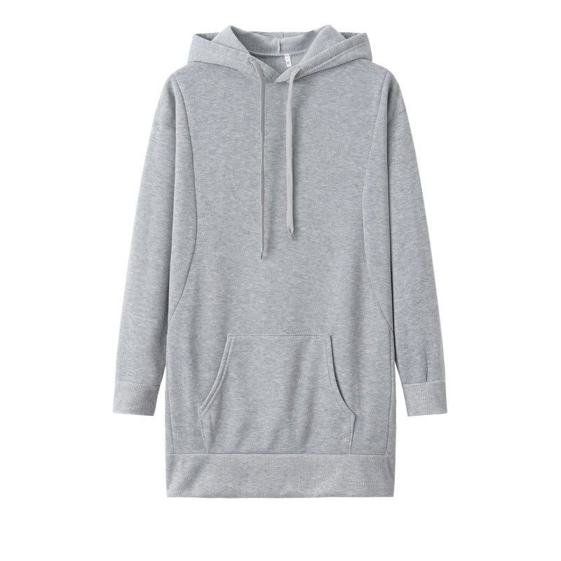 Damen Kapuzenkleid aus weichem Baumwollmix mit praktischen Taschen und bequemer Passform Drune