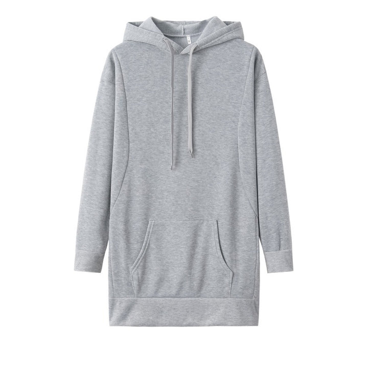 Damen Kapuzenkleid aus weichem Baumwollmix mit praktischen Taschen und bequemer Passform Drune