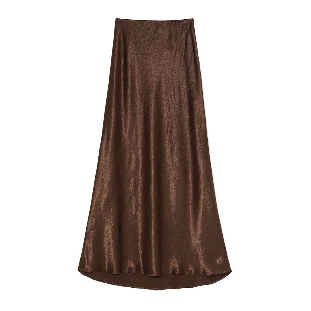 Damen Eleganter Maxirock aus satinierter Viskose Drune