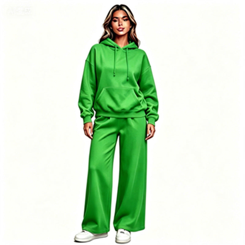 Damen Bequemer Oversized Hoodie mit weiten Jogginghosen Drune