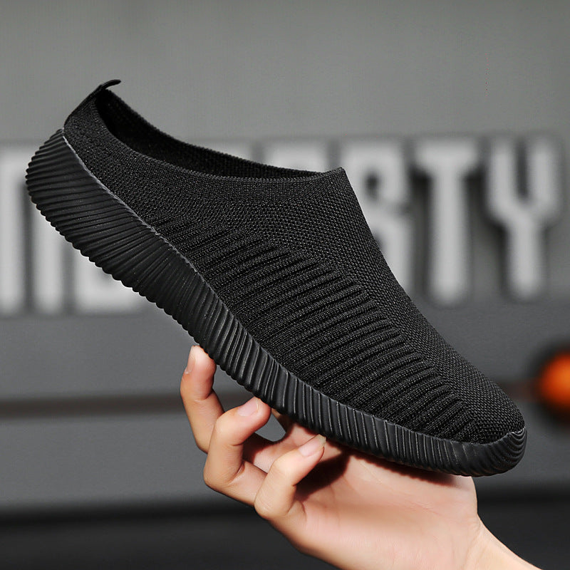 Damen nan ultraleichter Slip-On-Freizeitschuh mit nahtlosem Netzstrick, ergonomischer Fersenlasche und flexibler Wellenlaufsohle Drune