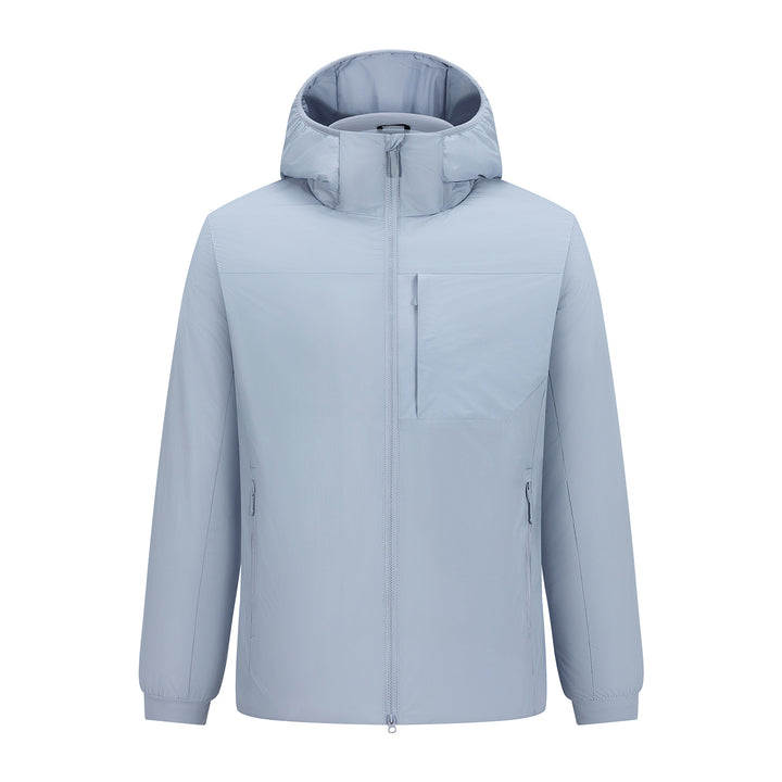Herren Leichter Kapuzen-Urbanparka mit Zwei-Wege-Reißverschluss und Brusttasche Drune