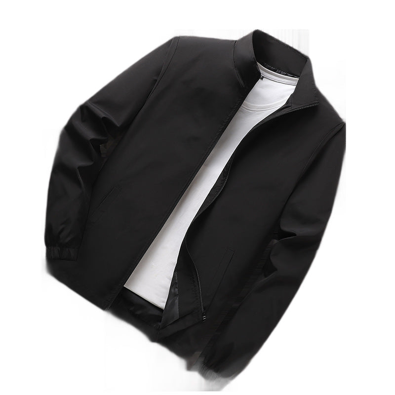 Herren Leichte Windbreaker‑Übergangsjacke mit Stehkragen, elastischen Bündchen und verdecktem Reißverschluss Drune