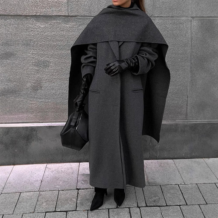 Damen eleganter Umhangmantel mit doppelt gefüttertem Design Drune