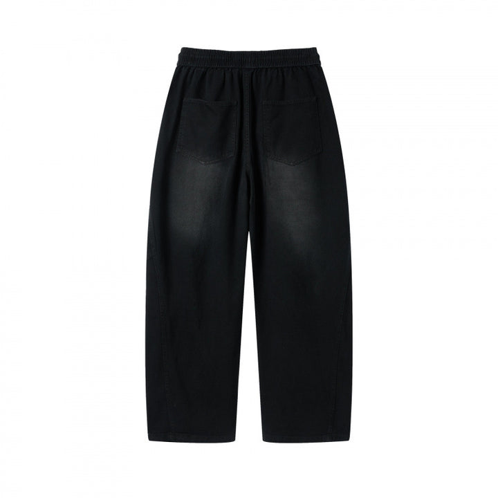 [Damen] Weite Culotte‑Hose mit hohem Elastikbund, Tunnelzug und Eingrifftaschen Drune