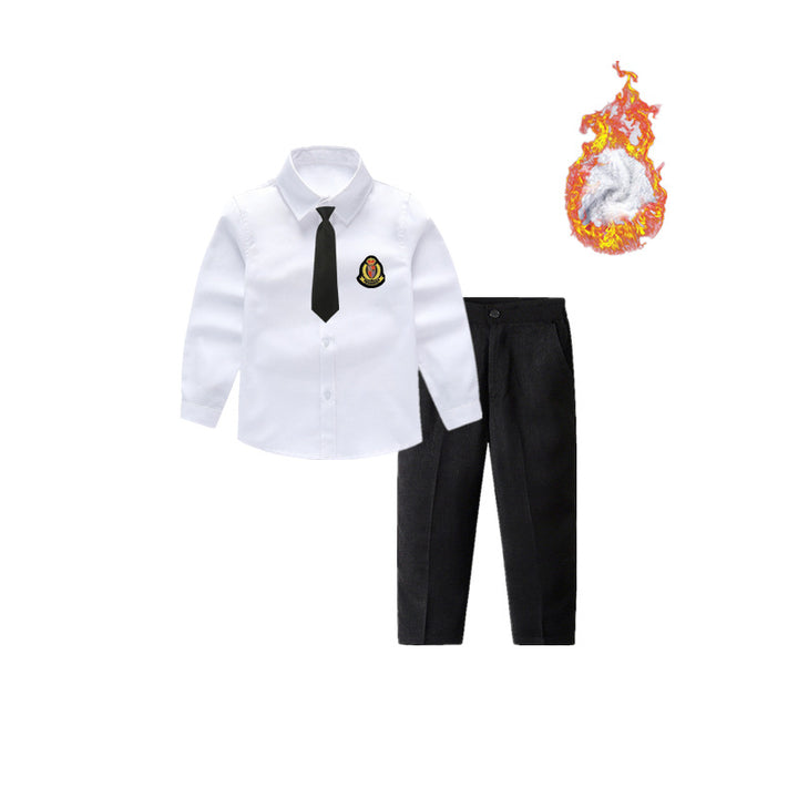 Damen Festlicher Anzug mit Hemd, Hose, Hosenträgern und Fliege Drune