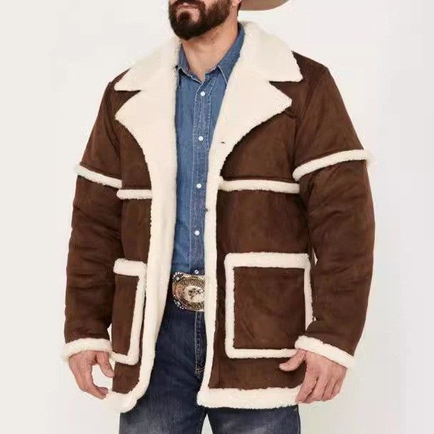 Herren Lässige und gefütterte Outdoor-Jacke mit großen Taschen Drune
