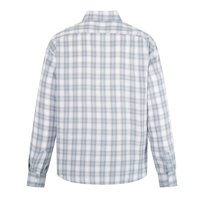 Herren Legeres Oversize-Hemd mit Karomuster, klassischem Hemdkragen und Brusttasche Drune