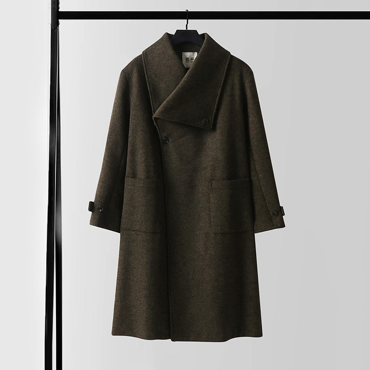 Damen Oversized Wollmix-Mantel mit weitem Schalkragen und aufgesetzten Taschen Drune