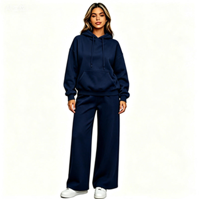 Damen Bequemer Oversized Hoodie mit weiten Jogginghosen Drune
