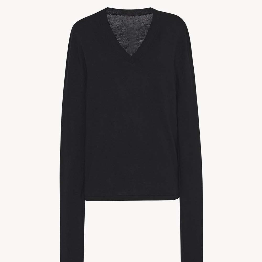Damen Eleganter und lässiger Strickpullover mit V-Ausschnitt und langen Ärmeln Drune