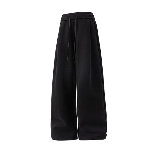 Unisex Weite Lounge‑Hose mit hohem Elastikbund, Kordelzug und extra weitem Palazzoschnitt Drune